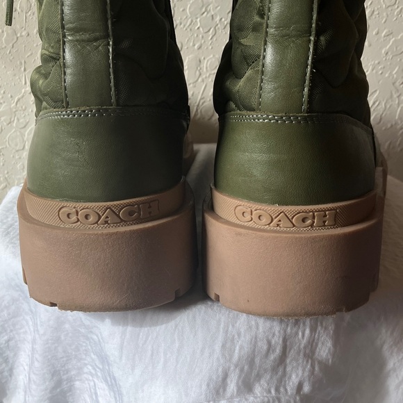 Coach: Olive Green (CF141) Citysole Quilted Leather Lace-up Boot- 10 main image 5